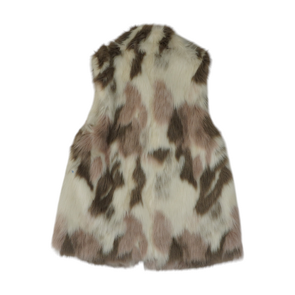 Beige Animal Print Active Vest