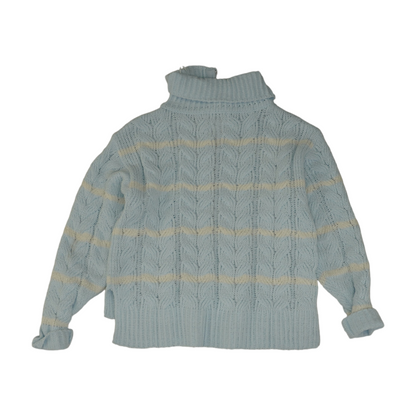 Blue Striped 1/4 Zip Sweater