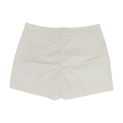 White Solid Chino Shorts