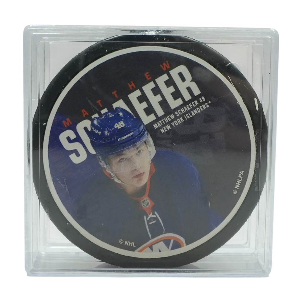Matthew Schaefer New York Islanders Collectible Hockey Puck