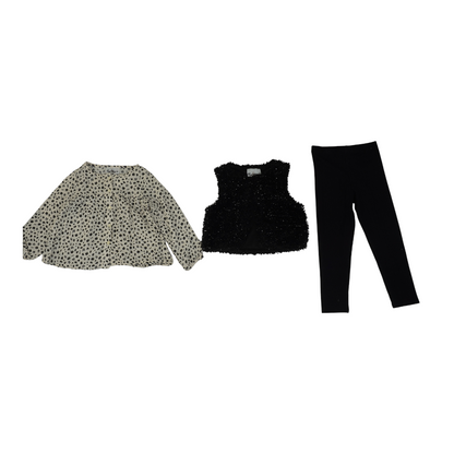White Animal Print Long Sleeve Set