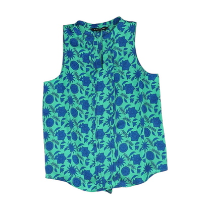 Green Floral Blouse