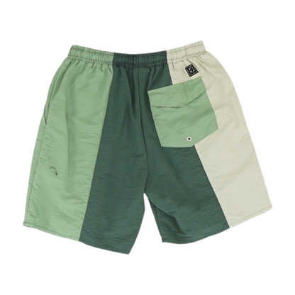 Green Color Block Swim Bottom