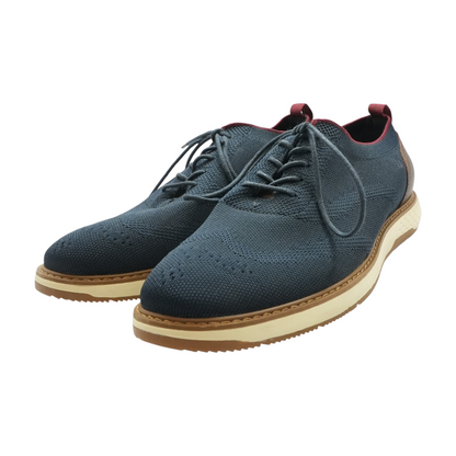 Navy Lace-Up Dress Shoes