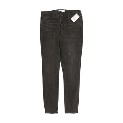 Black Solid High Rise Jeans