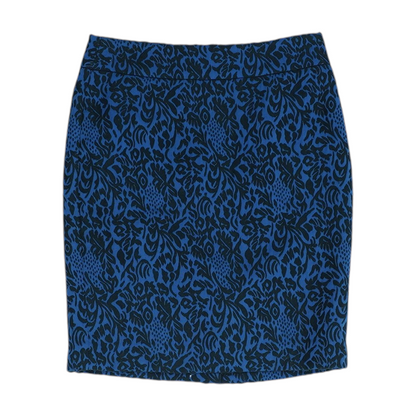 Blue Petite Print Mini Skirt