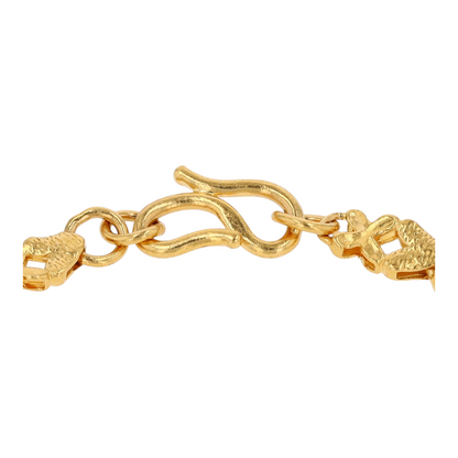 24K Yellow Gold Chain Bracelet