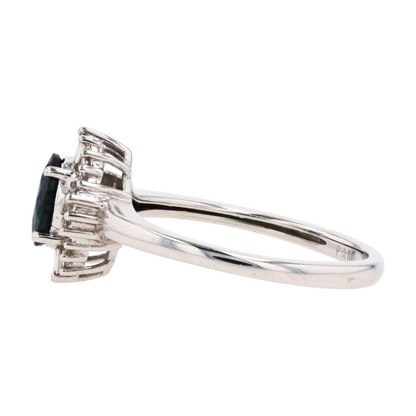 1 ctw 10K White Gold Sapphire Fashion Ring