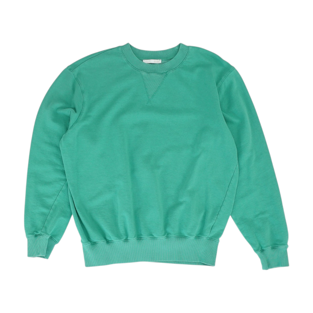 Green Solid Sweatshirt Pullover