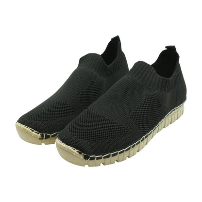 Jiselle Black Slip On Athletic Shoes