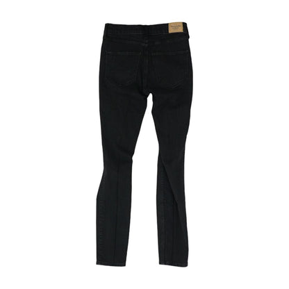 Black Solid High Rise Skinny Leg Jeans
