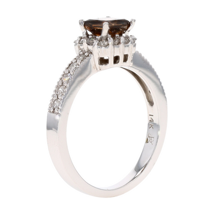 14K White Gold Diamond Engagement Ring