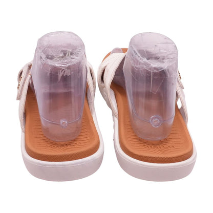 White Casual Slide Sandals