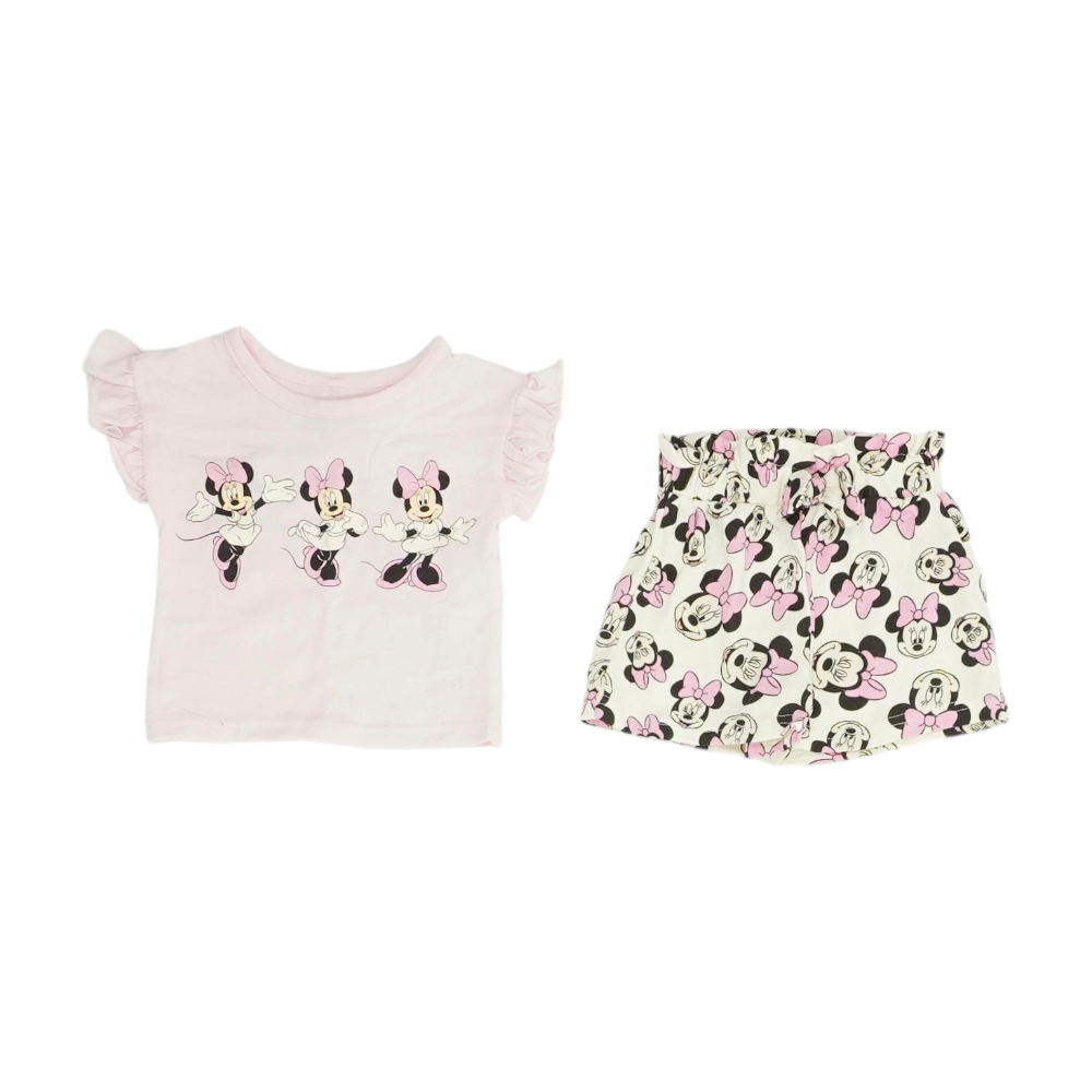 Disney Baby Pink Graphic Short Sleeve Set – Image 1