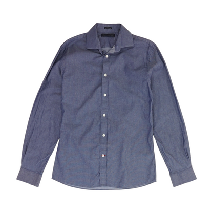 Navy Solid Long Sleeve Button Down