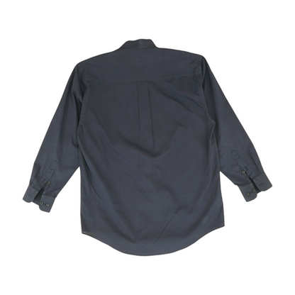 Navy Solid Long Sleeve Button Down