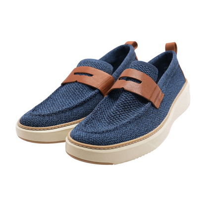 Navy Slip-On Dress Shoes