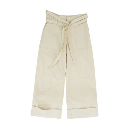 Beige Wide Leg Pants