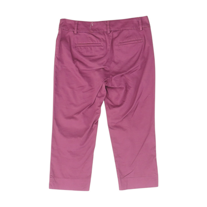 Purple Solid Chino Capris