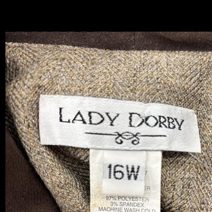 Vintage Brown Solid Pant Suit