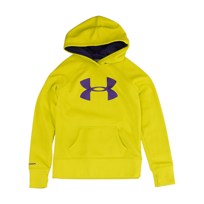 Neon Yellow Graphic Hoodie Pullover