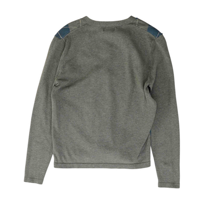 Gray Argyle Cardigan Sweater