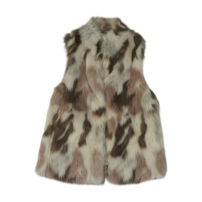 Beige Animal Print Active Vest