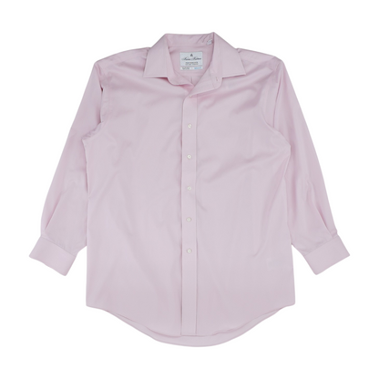 Pink Solid Long Sleeve Button Down
