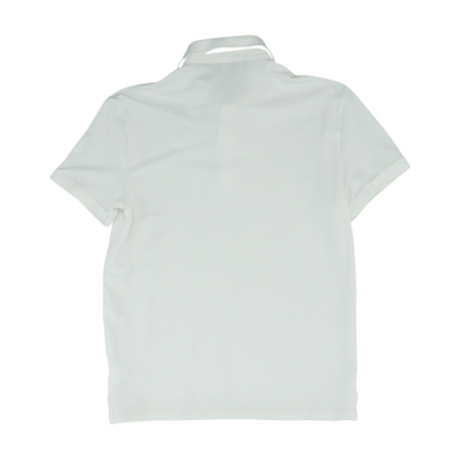 White Solid Short Sleeve Polo