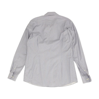 Blue Graphic Long Sleeve Button Down