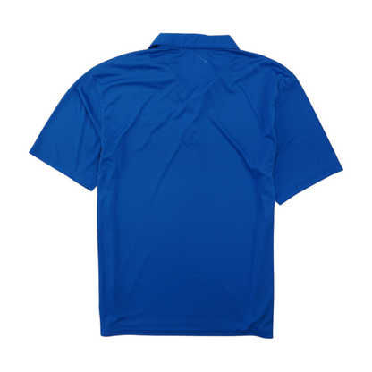 Blue Solid Short Sleeve Polo