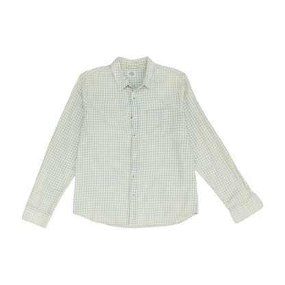 Tan Check Long Sleeve Button Down
