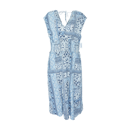 Blue Print Midi Dress