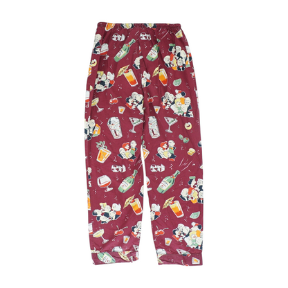 Maroon Print Pajama Bottom