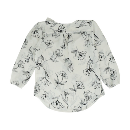 White Floral Blouse