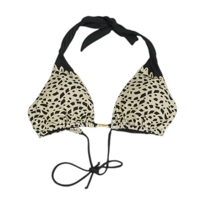 Black Abstract Swim Top