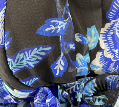Morwenna Floral-Print Ruffle Gown