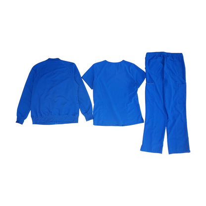 Blue Solid Pant Set