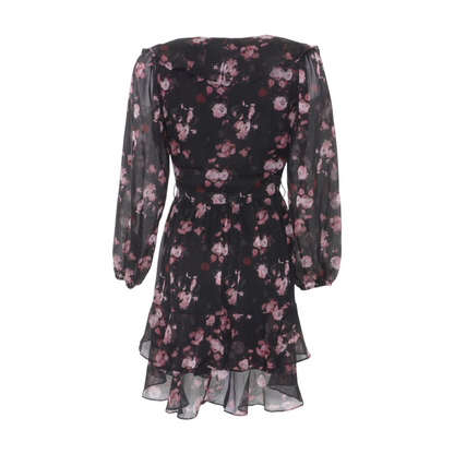 Black Floral Mini Dress