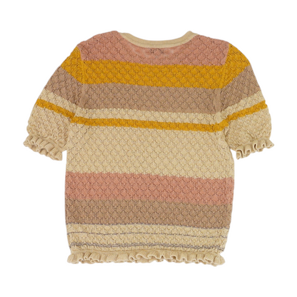 Beige Striped Blouse