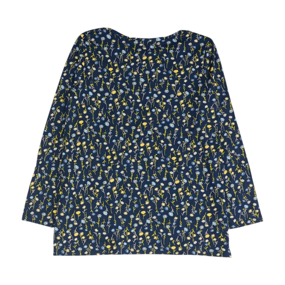 Navy Floral Blouse
