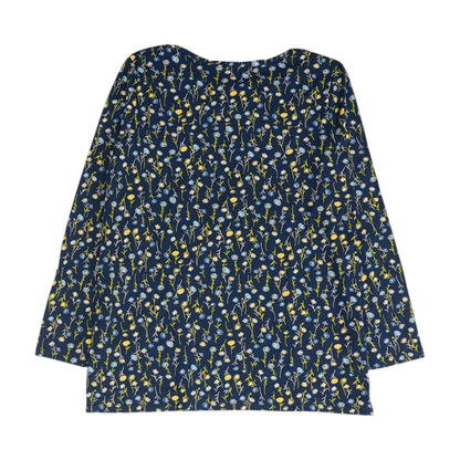 Navy Floral Blouse