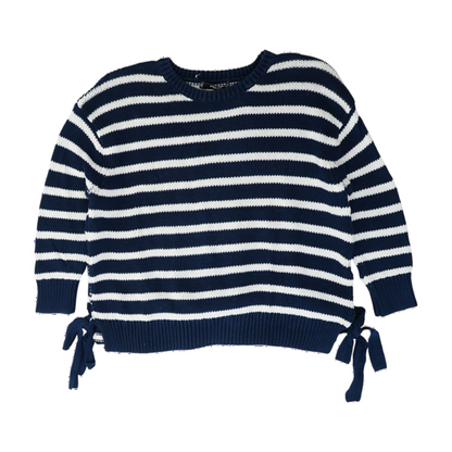 Navy Striped Pullover Sweater