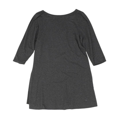Charcoal Solid Knit Top