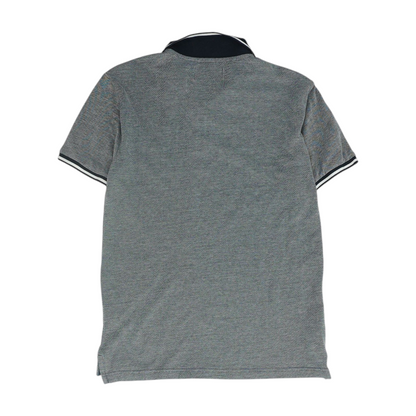 Gray Solid Short Sleeve Polo