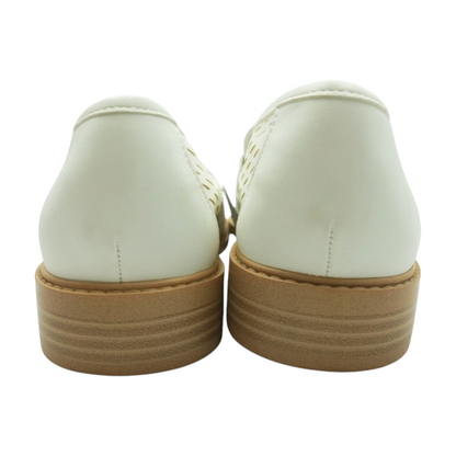 White Slip-On Flats