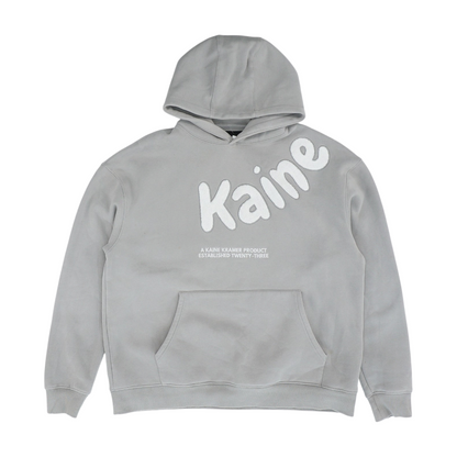 Gray Solid Hoodie Pullover