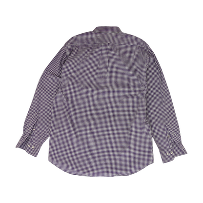 Purple Check Long Sleeve Button Down