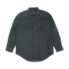 Black Solid Long Sleeve Button Down