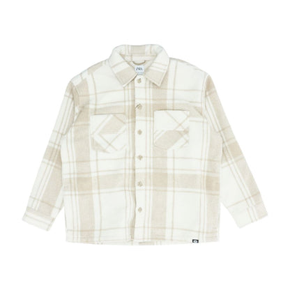 Beige Plaid Lightweight Jacket